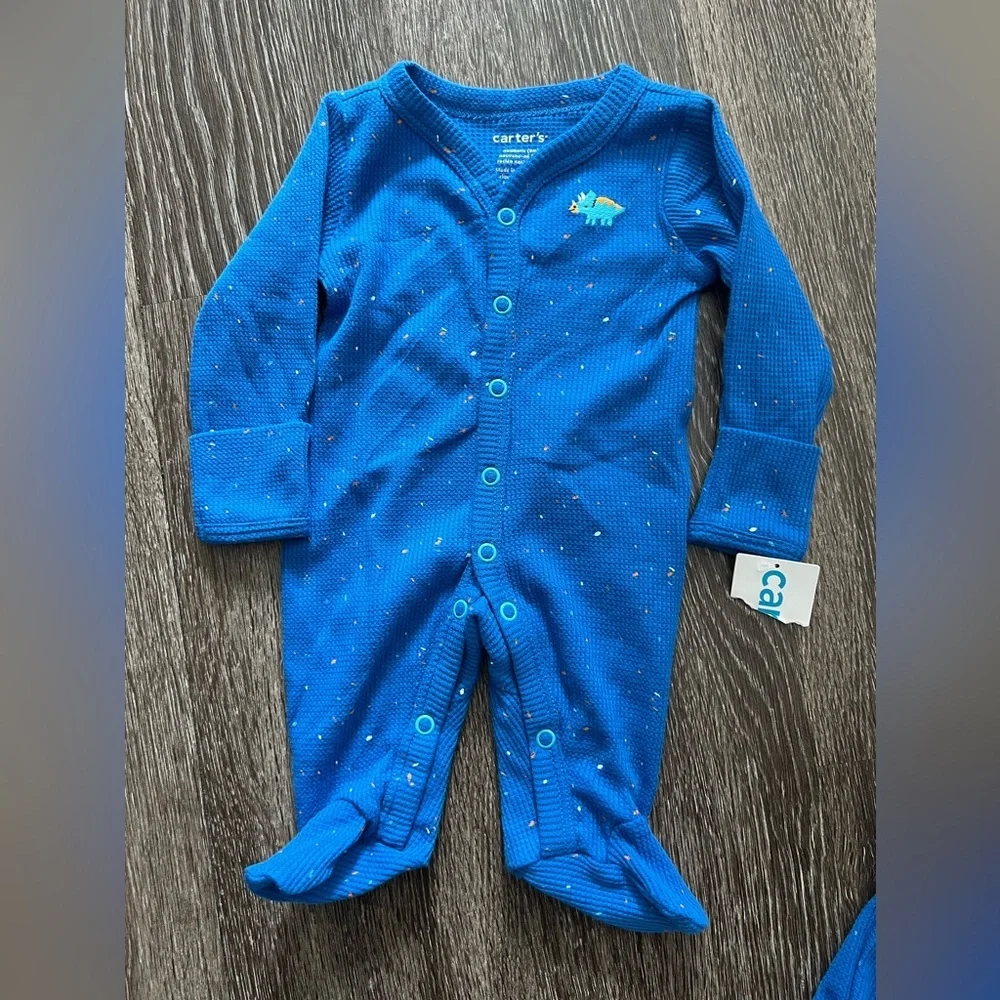 Carters -  Baby Dinosaur Snap-Up Thermal Sleep & Play‎ Pajamas